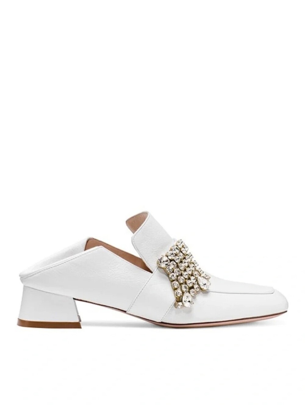 Stuart Weitzman Irises Embellished Leather Block Heel Loafers NEW Size 11